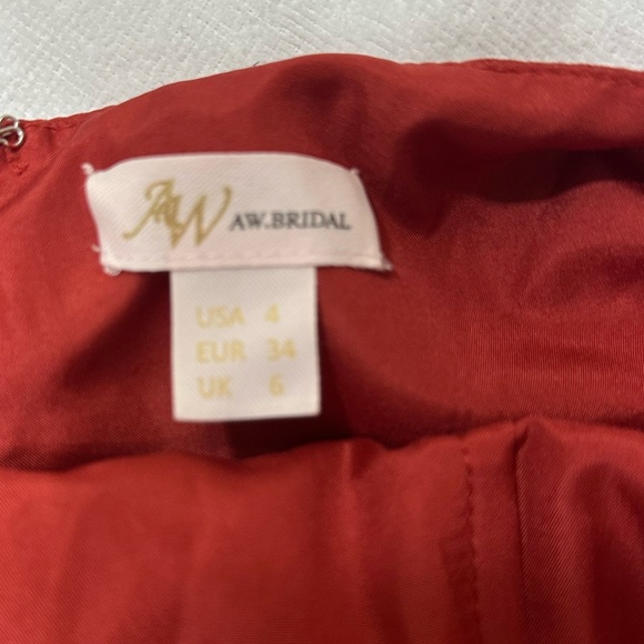 AW David Bridal AW Elegant Red Evening Dress - Picture 8 of 13